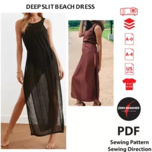 Deep Slit Beach Dress