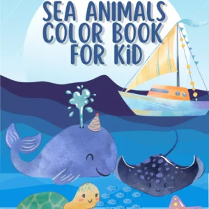 Sea Animals Coloring Book in Black and White Printable Style