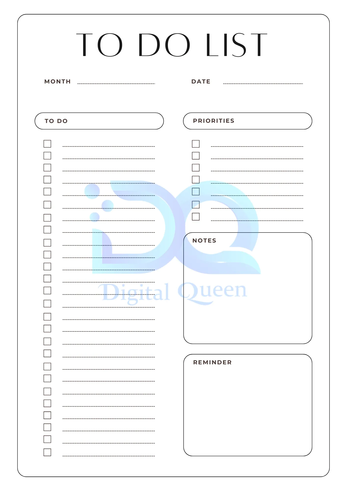 Printable To-Do List – Stay Organized, Stay Productive 2 Printable To-Do List – Stay Organized, Stay Productive - Image 2