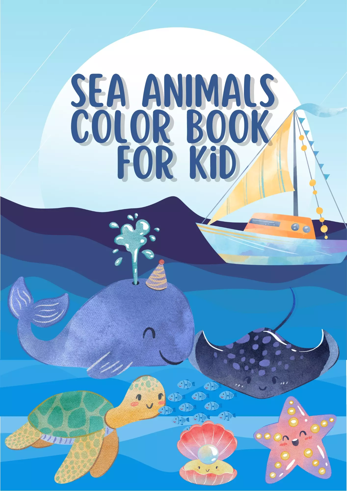 Sea Animals Coloring Book Print Ready 1 Sea Animals Coloring Book