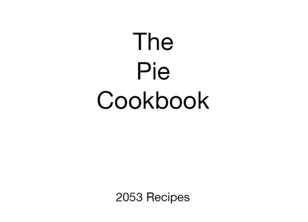 Pie Cookbook